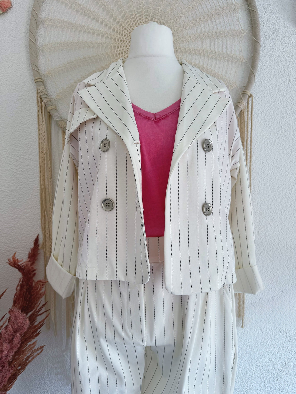 ZWEITEILER BLAZER & HOSE - IN WEIß - ONE SIZE