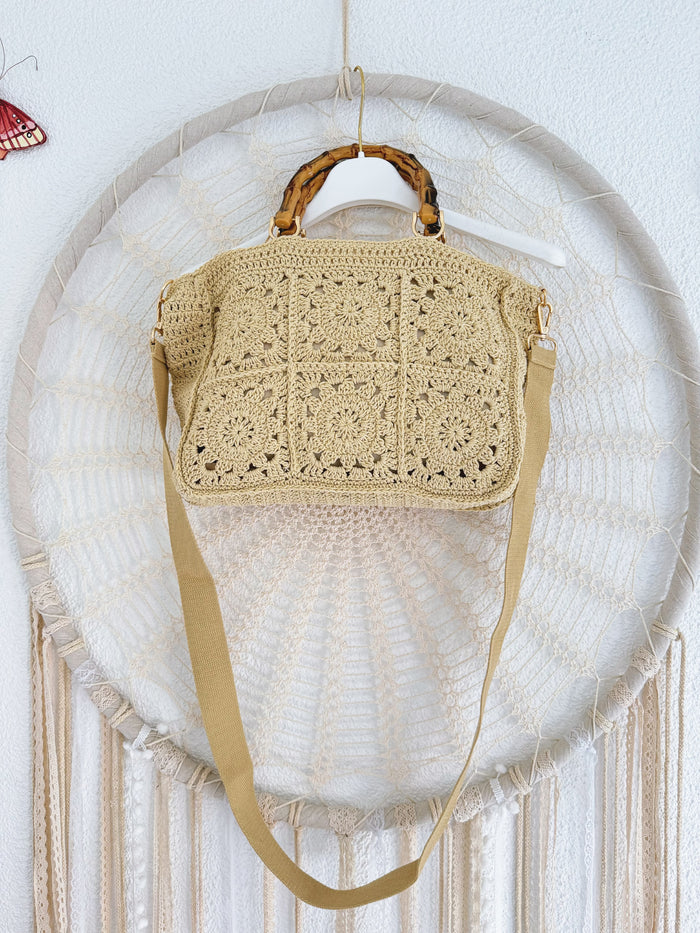 CROCHET TASCHE IN BLÜTENOPTIK