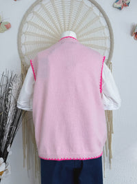 STRICKWESTE ZUM BINDEN IN ROSA/PINK - ONE SIZE