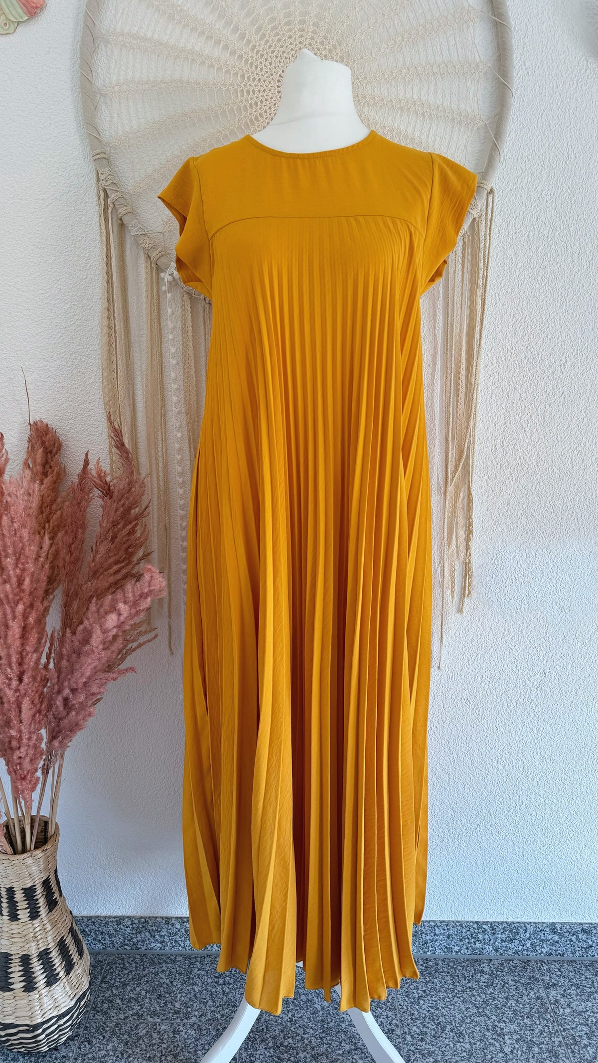 PLISSEEKLEID IN SONNENBLUMEN GELB - ONE - SIZE -