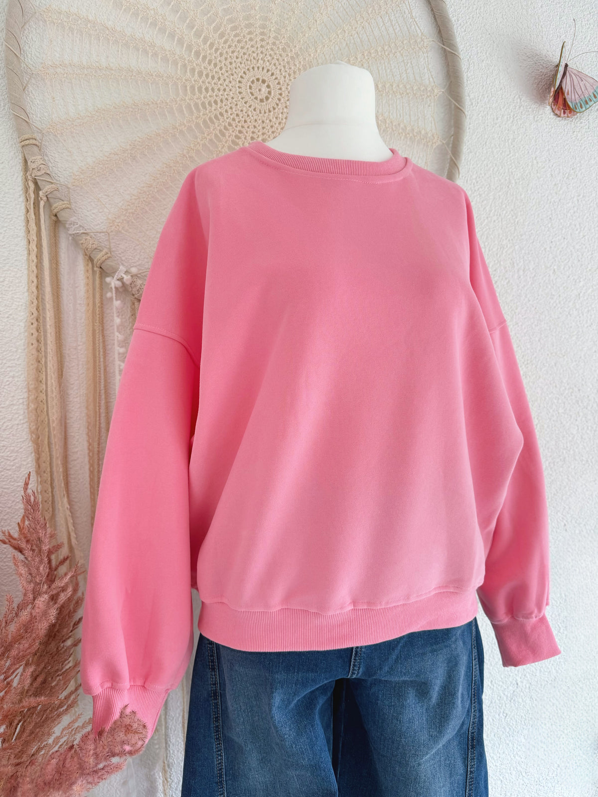 ROSA OVERSIZED SWEATER MIT AUFSCHRIFT - ONE SIZE -