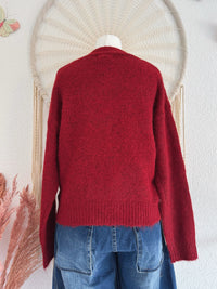 STRICKCARDIGAN MIT GROßER SCHLEIFE - ONE SIZE -