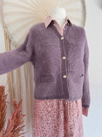 KUSCHELIGER CARDIGAN IN MAUVE - ONE SIZE -