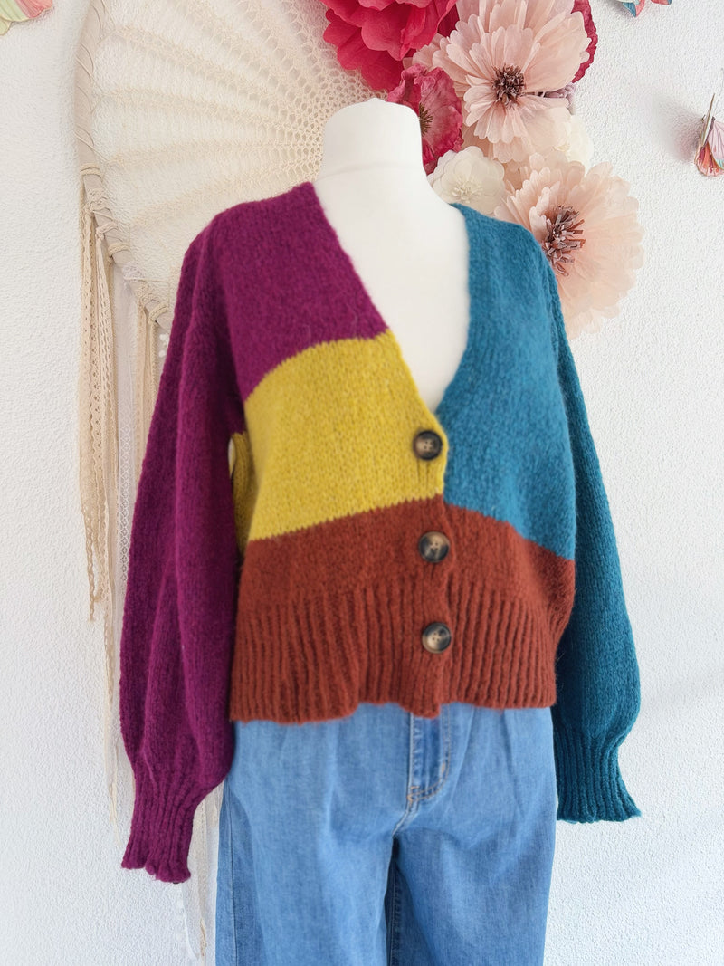 BUNTE STRICKJACKE- ONE SIZE -