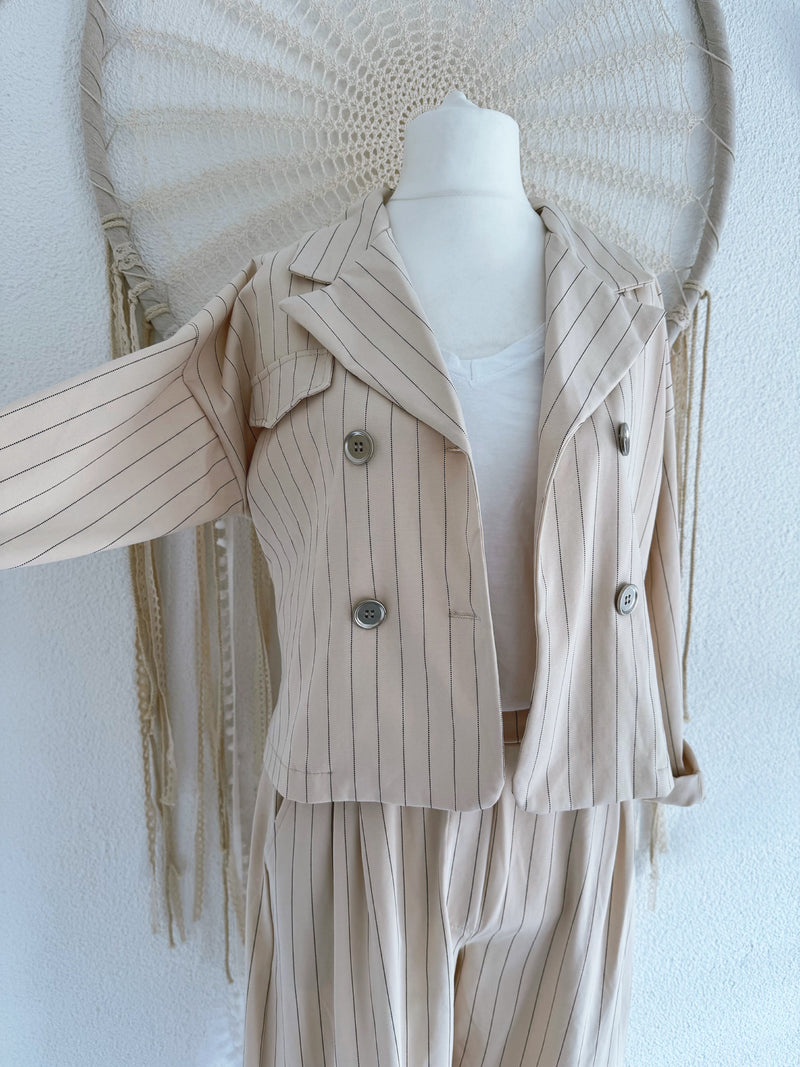 ZWEITEILER BLAZER & HOSE - IN BEIGE - ONE SIZE