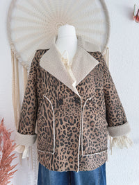 LEOJACKE MIT TEDDYFELL - ONE SIZE -