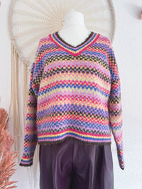 KUSCHELIGER STRICKPULLOVER IN BUNT - ONE SIZE -