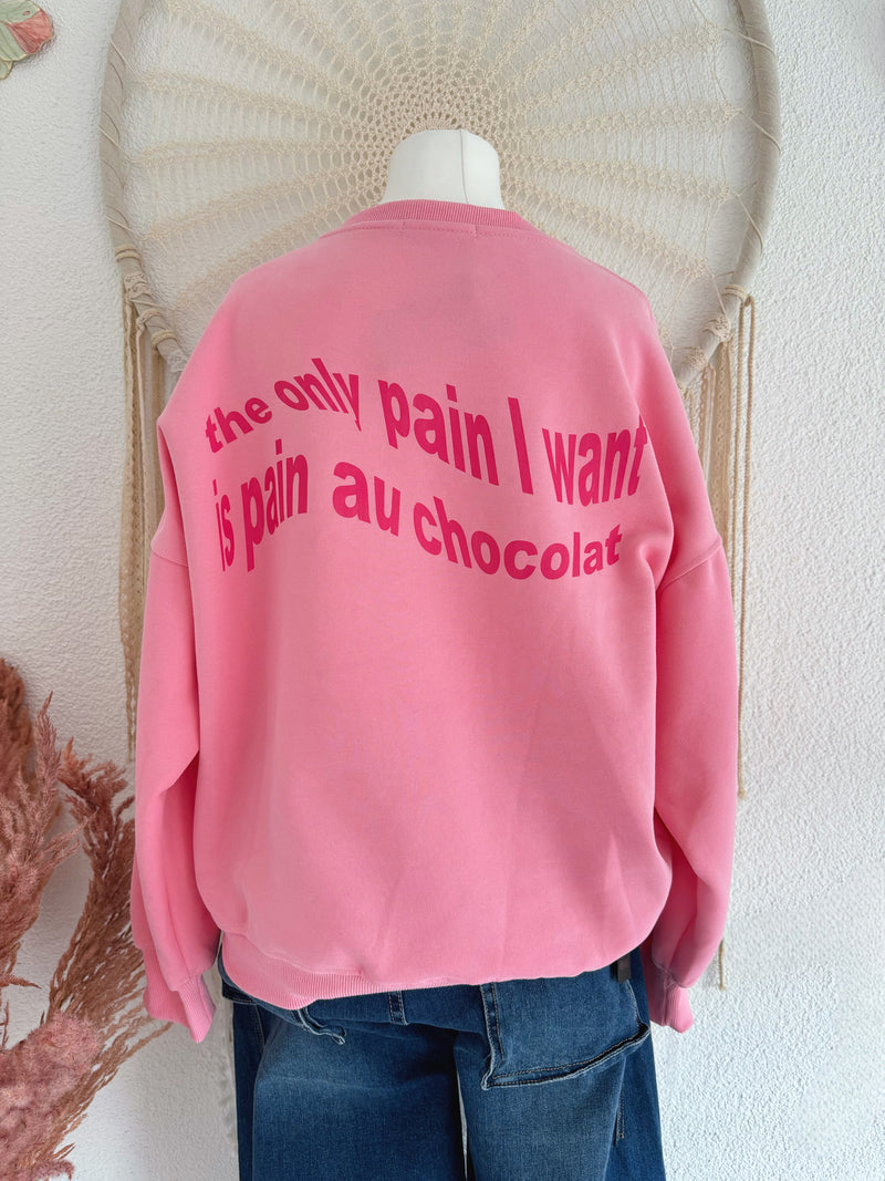 ROSA OVERSIZED SWEATER MIT AUFSCHRIFT - ONE SIZE -